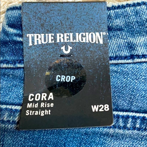 NWT True Religion cropped Cobra beaded hem 28 - Picture 5 of 12
